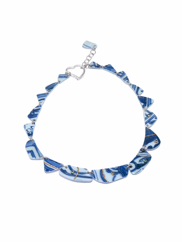 Necklace-Kintsugi-Silver and Yellow Gold