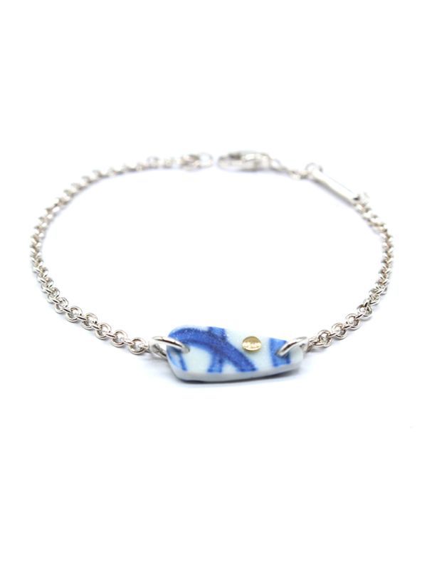 Kintsugi Bracelet Yellow Gold & Silver - Porcelain