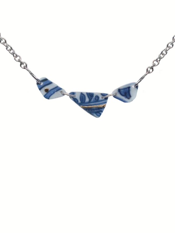 Necklace-Kintsugi-Silver and Yellow gold