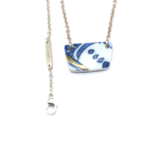 Kintsugi - Necklace Silver & Yellow gold - Porcelain