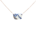 Kintsugi - Necklace Silver & Yellow gold - Porcelain