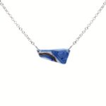 Necklace - Kintsugi - silver & Yellow gold - Porcelain