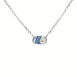 Kintsugi - Necklace Silver & Yellow Gold - Porcelain