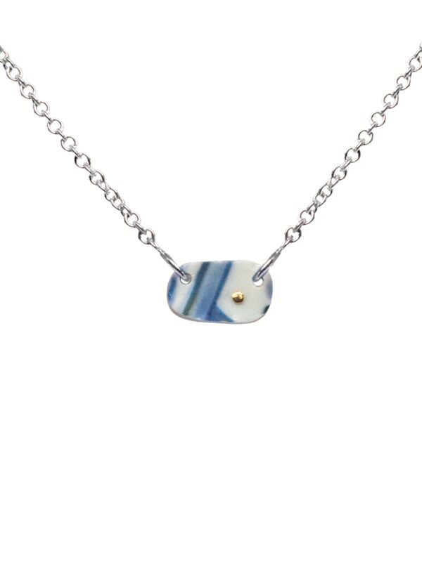 Necklace-Kintsugi-Silver and Yellow Gold