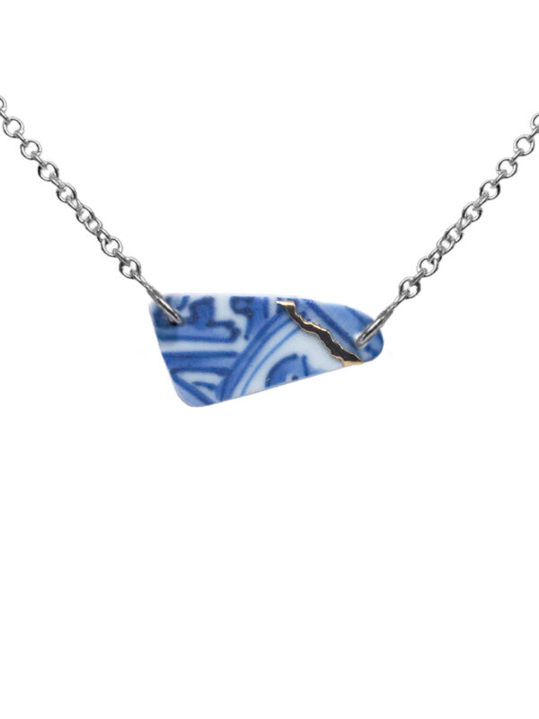 Necklace-Kintsugi-Silver and Yellow Gold