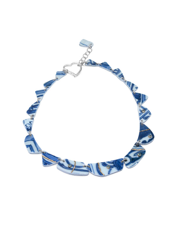 Necklace-Kintsugi-Silver and Yellow Gold