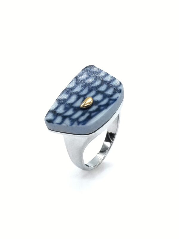 Kintsugi - Ring Silver & Yellow gold