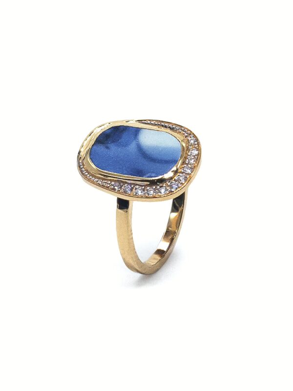 Kintsugi - Ring Yellow Gold with Diamonds
