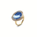 Porcelain W: 0.81 Gold W: 4.78 Diamond W: 12*0.08 ct F:750