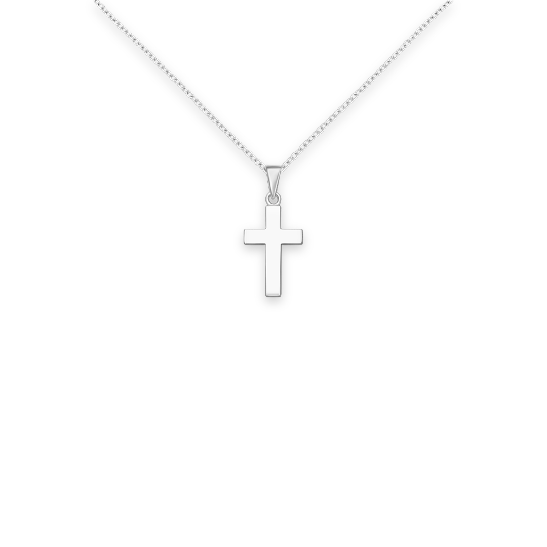 SILVER W:1.29G MEDIUM CROSS PENDANT F:925