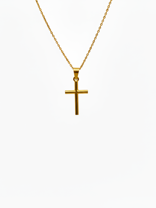 GOLD W: 0.40g Cross Pendant F:750