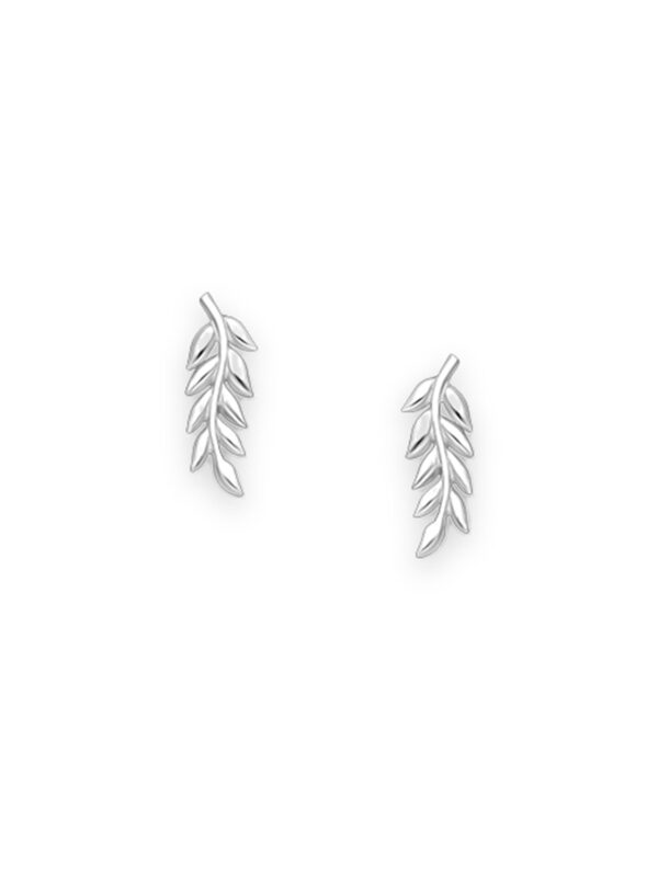 SILVER W: 1.21G LEAF EARRING F:925