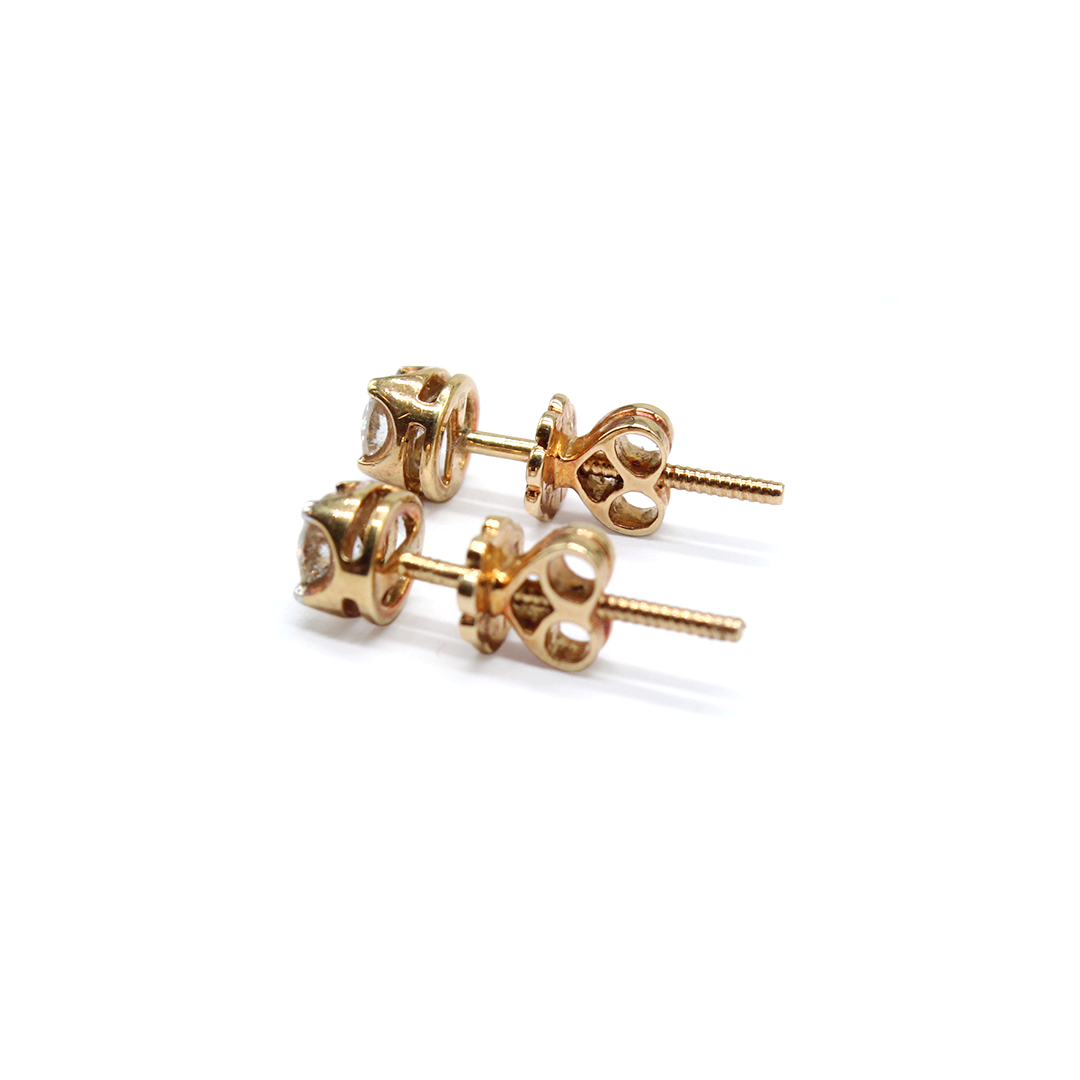 Earring - Yellow Gold with Diamonds