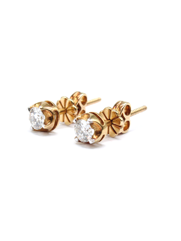 Earring - Yellow Gold with Diamonds