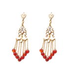 Earring - Arboresans Yellow Gold with Diamonds & Garnet