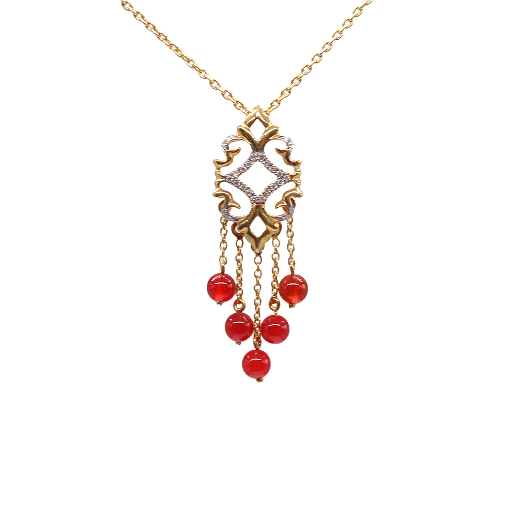 Pendant - Arboresans with Grenat Beads