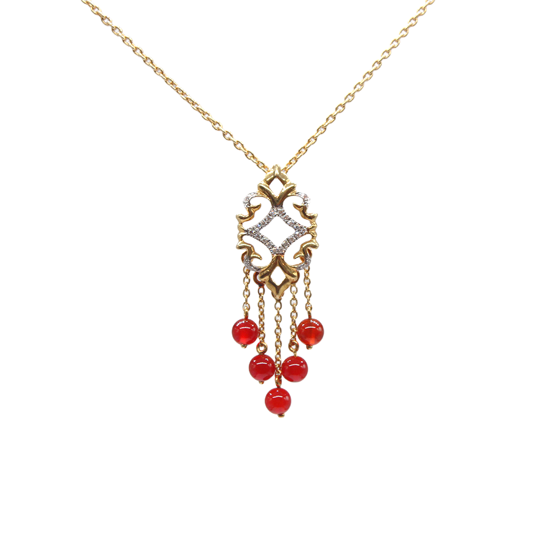 Pendant - Arboresans with Grenat Beads