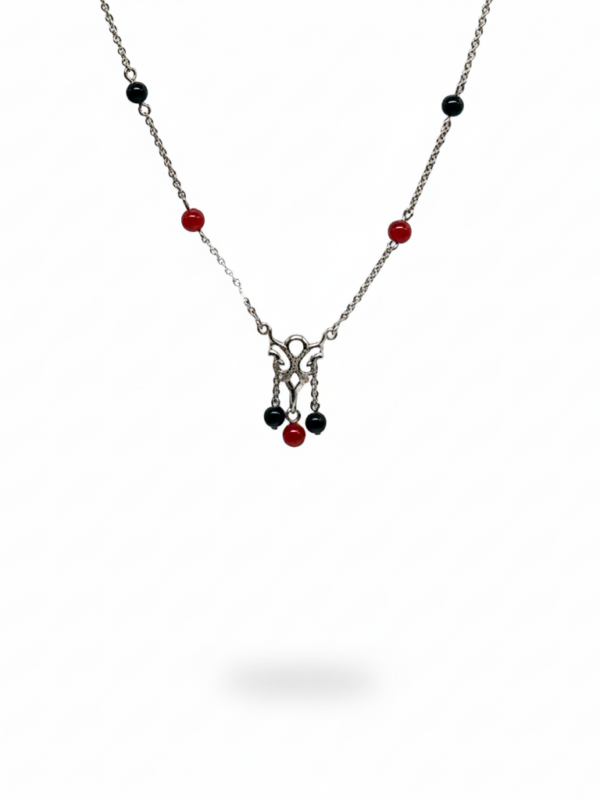NECKLACE BREADS GRENAT DIAMOND W:5.26