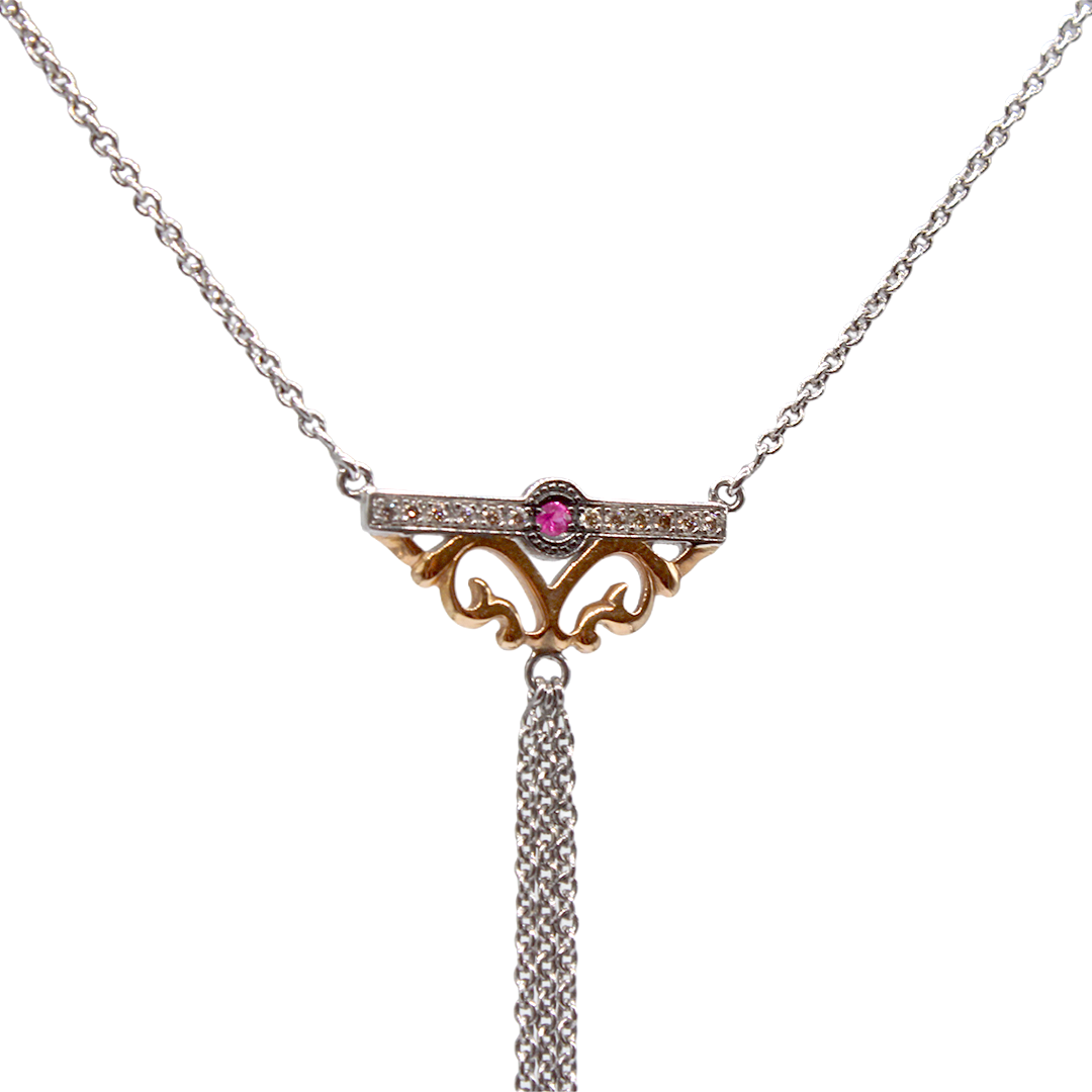 Neckalce - Arboresans with Pink Sapphire