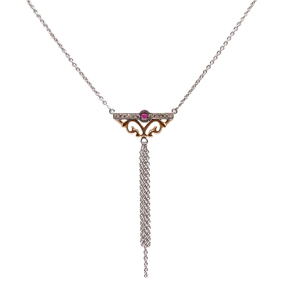 Neckalce - Arboresans with Pink Sapphire