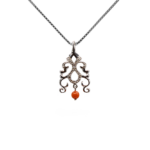 Pendant - Arboresans with Red Coral on White Gold