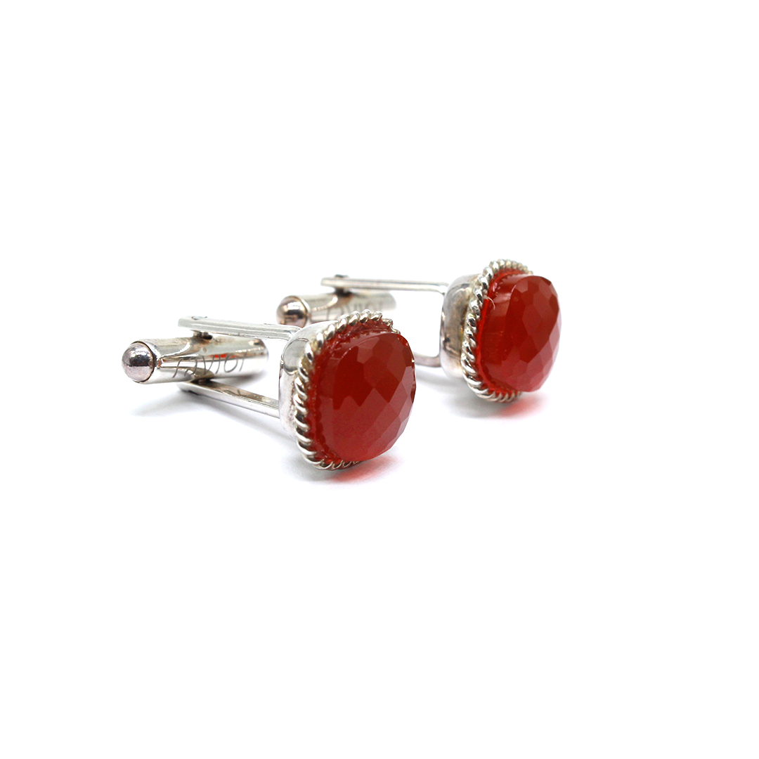 Cufflink - Quartz on Steel