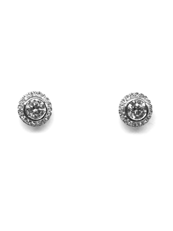 W:2.29g LAB DIAM:0.6CT & DIAM:0.14CT F:750 EARRING WHITE GOLD
