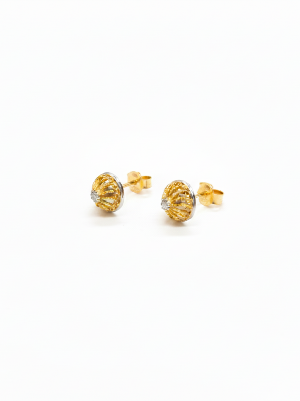 Earring - Yellow Gold/ White Gold with Diamonds