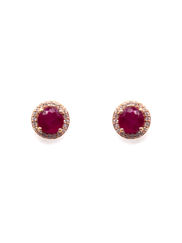RUBY 1.33ctDIAMOND:0.11ct ROSE GOLD:2.24g F:750