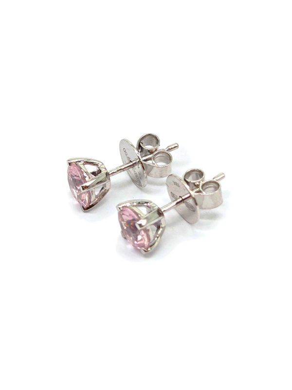 Earring - White Gold with Morganite