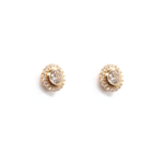 Earring - Yellow Gold with Diamonds Lab Grown