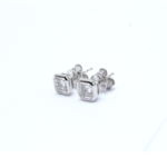 Earring - White Gold with Diamonds Lab