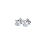 Earring - White Gold with Diamonds Lab