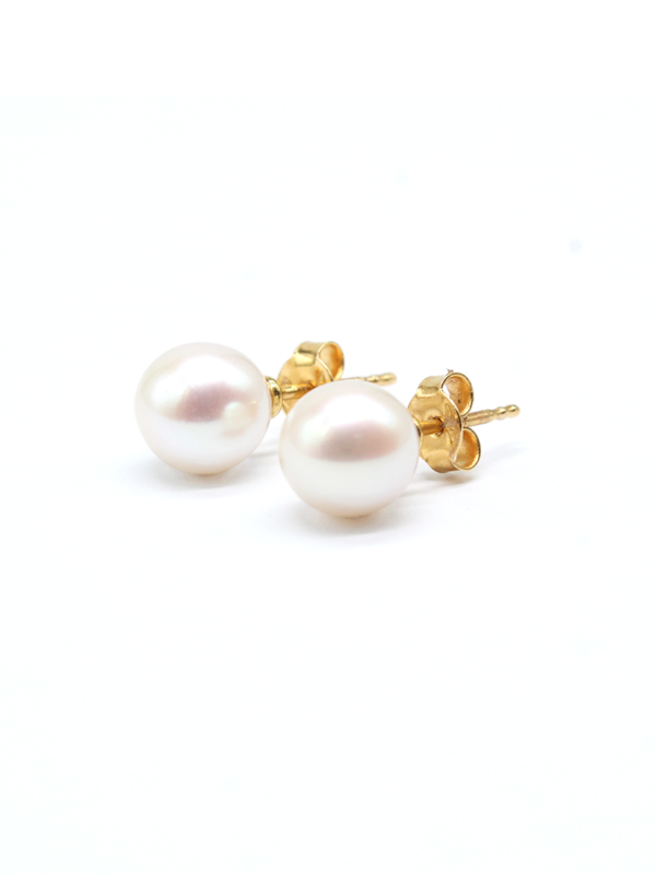 Earring - White Gold with Pearl