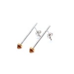 Earring - White Gold with Citrine