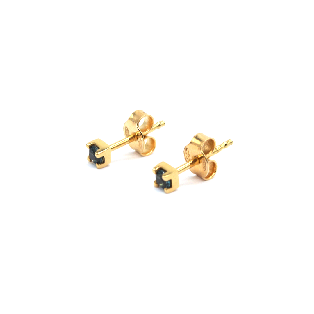Earring - Yellow Gold with Aquamarine