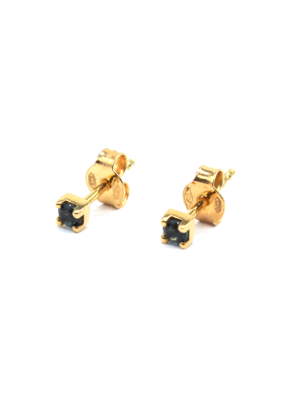 Earring - Yellow Gold with Aquamarine