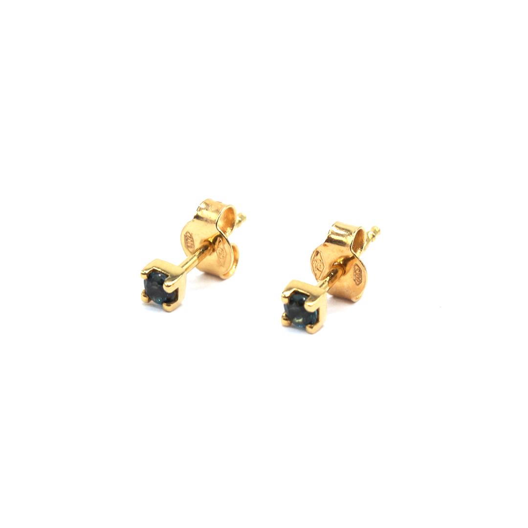 Earring - Yellow Gold with Aquamarine