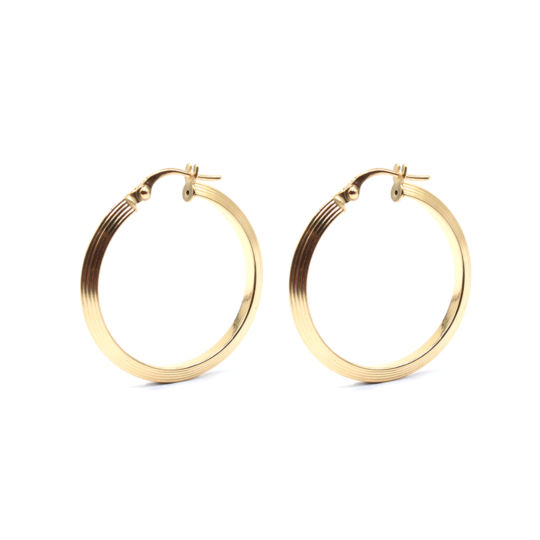 Earring - Yellow Gold Hoops