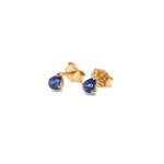 Earring - Yellow Gold with Blue Sapphire