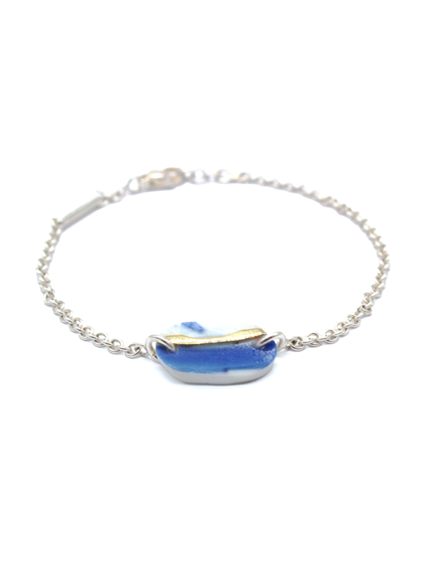 Kintsugi - Bracelet Yellow gold & Silver - Porcelain