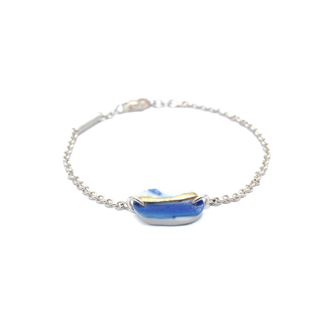 Kintsugi - Bracelet Yellow gold & Silver - Porcelain
