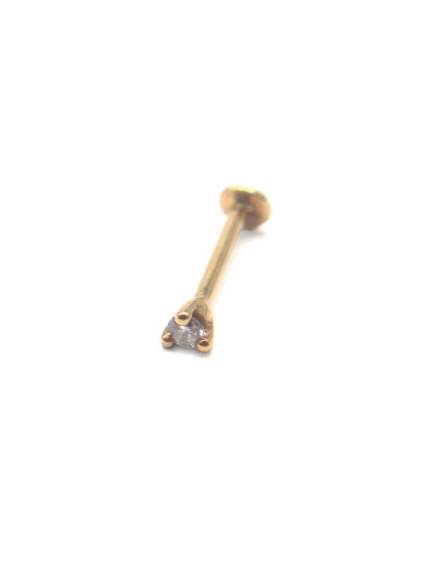 Nose pin - Yellow Gold with Diamonds