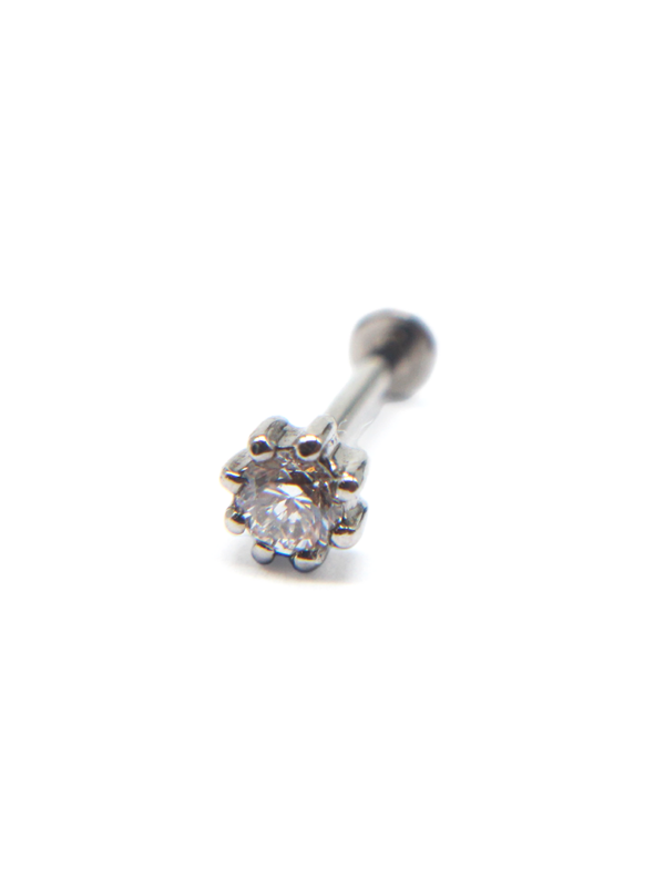 Nose pin - White Gold with Diamonds