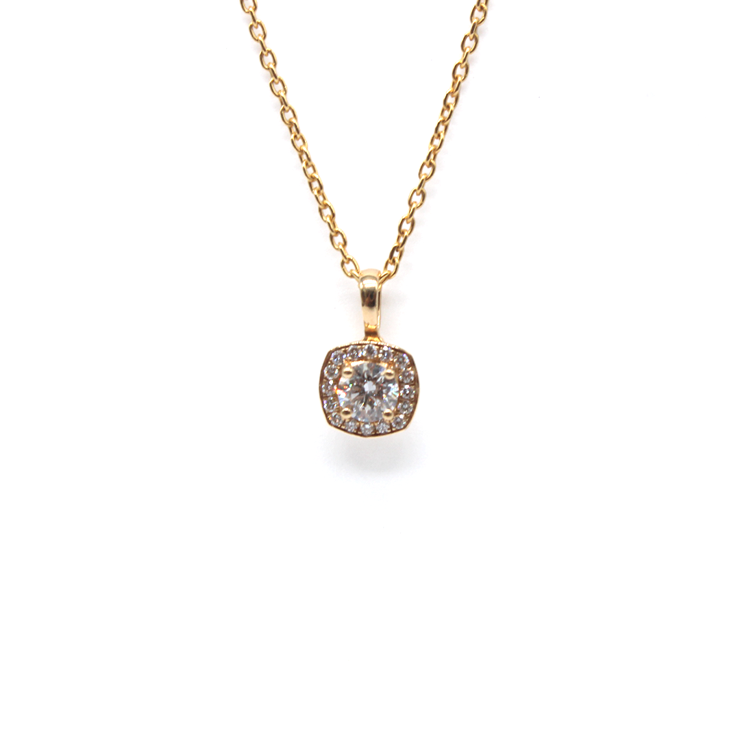 Pendant - Yellow Gold with Lab-Grown Diamonds & Natural Diamonds