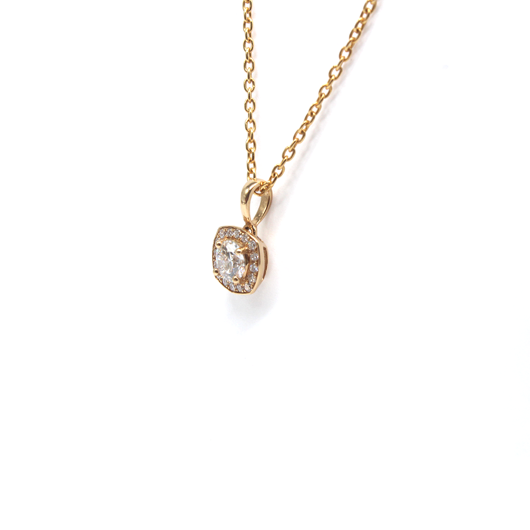 Pendant - Yellow Gold with Lab-Grown Diamonds & Natural Diamonds