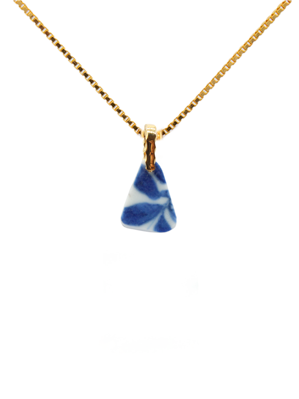 Kintsugi - Pendant Yellow Gold - Porcelain