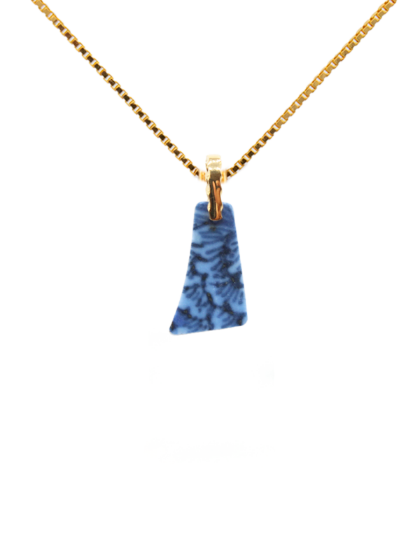 Kintsugi - Pendant Yellow Gold - Porcelain