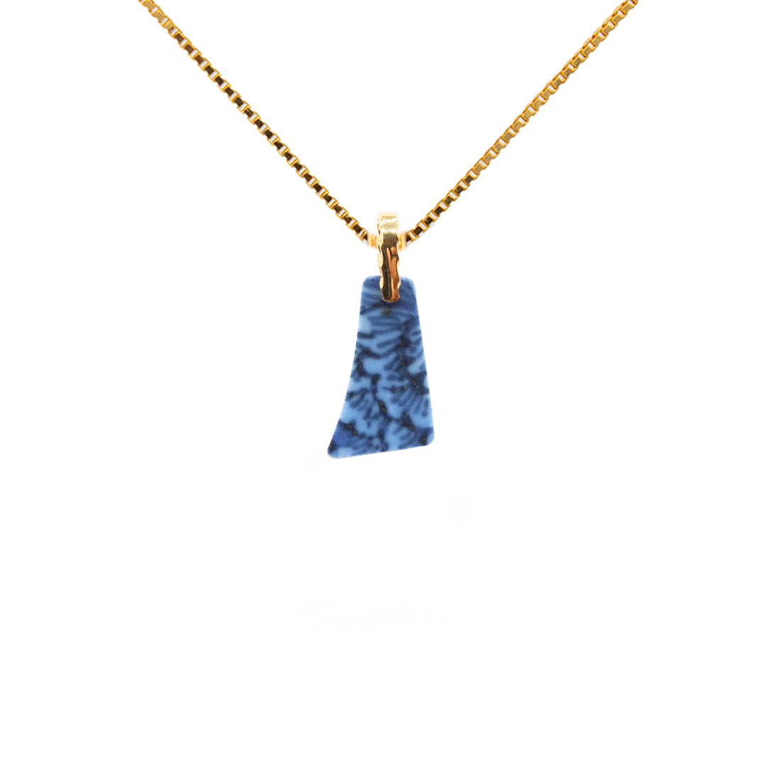 Kintsugi - Pendant Yellow Gold - Porcelain