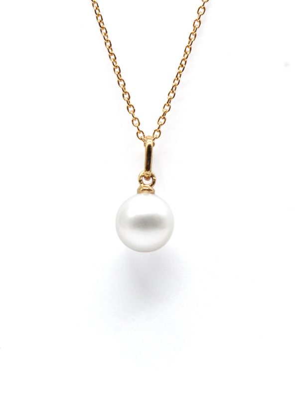 Pendant - Yellow Gold with White Pearl